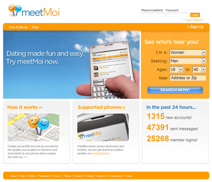 MeetMoi.com Home Page